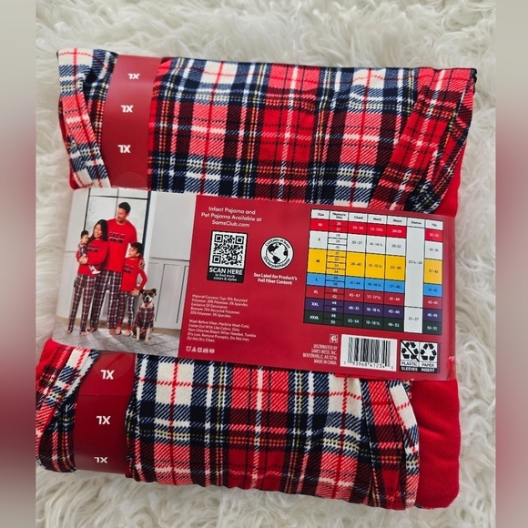 Member's Mark Christmas Men 2-Piece Pajama Set. Let It Snow Print. Size … - Picture 5 of 6